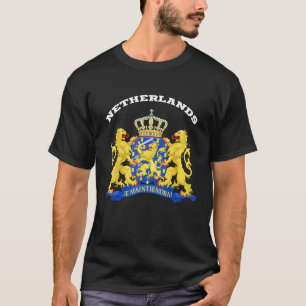 Nederländska T-shirt Jackar av arm Tee Flagga souv