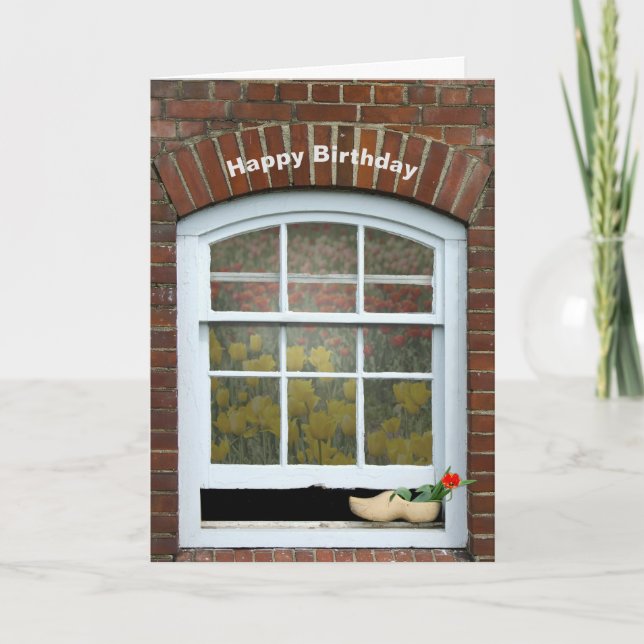 Nederländska träskskosans födelsedag kort (Framsida)