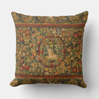 Nederländska Unicorn Tapestry Dekorativ kudde
