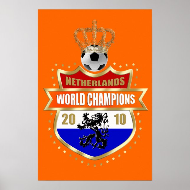 Nederländska världsmästerskapen 2010-emblem poster (Framsidan)