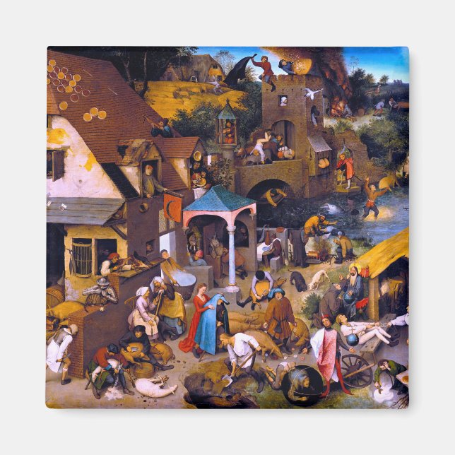 Nederländska verberna, Pieter Bruegel den äldre Magnet (Framsidan)