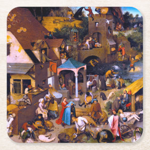 Nederländska verberna, Pieter Bruegel den äldre Underlägg Papper Kvadrat