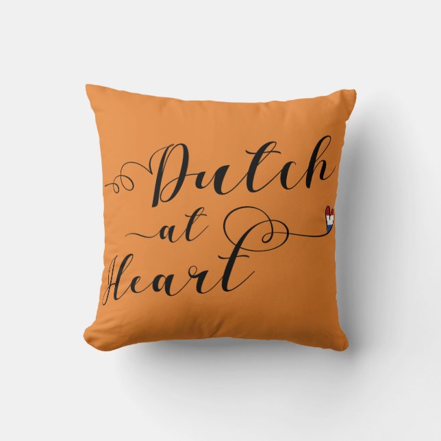 Nederländska vid hjärta Throw Cushion, Nederländer Kudde (Framsida)