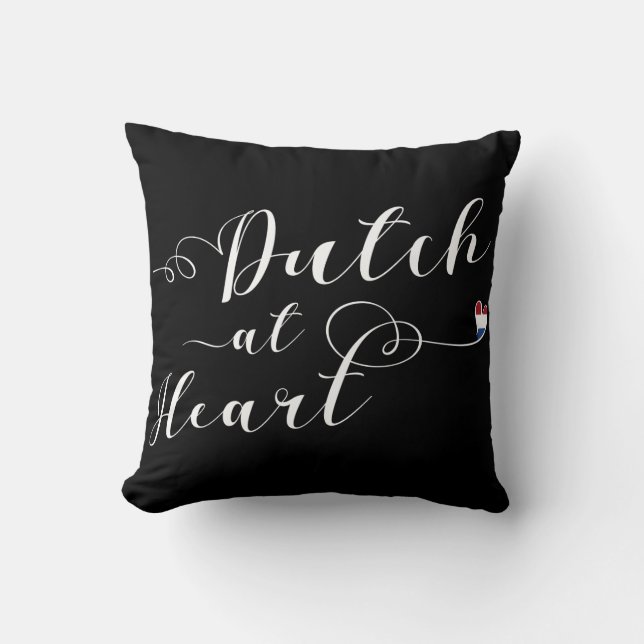 Nederländska vid hjärta Throw Cushion, Nederländer Kudde (Framsida)