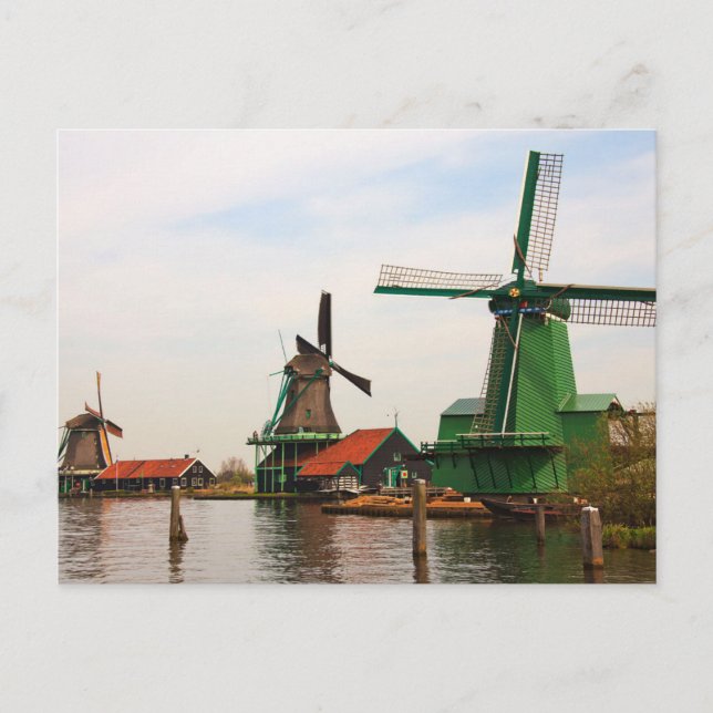 Nederländska vindkraftverk, Zarenas Schans. Vykort (Framsida)