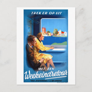 Nederländska Vintage affisch återställd Vykort