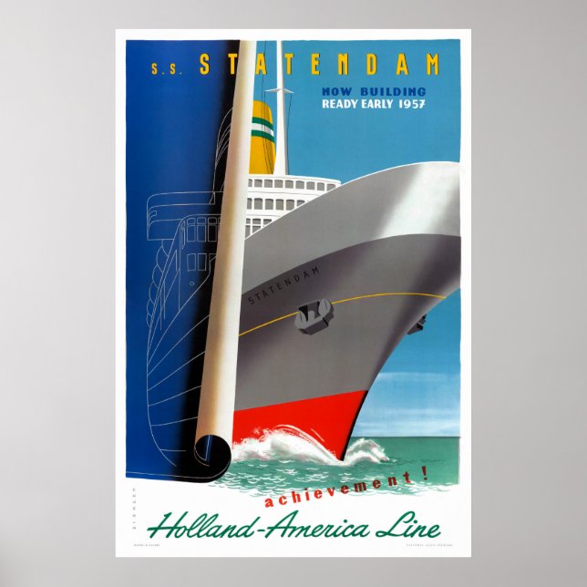 Nederländska Vintage resor Poster återställd (Framsidan)
