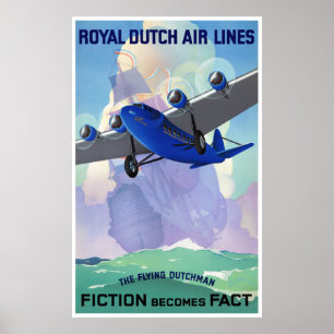 Nederländska Vintage resor Poster återställd