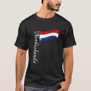 Nederländska Vintagen Flagga Holland Nederland D T Shirt