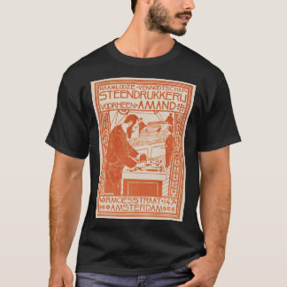 Nederländska vintagens huvudskrivare t shirt