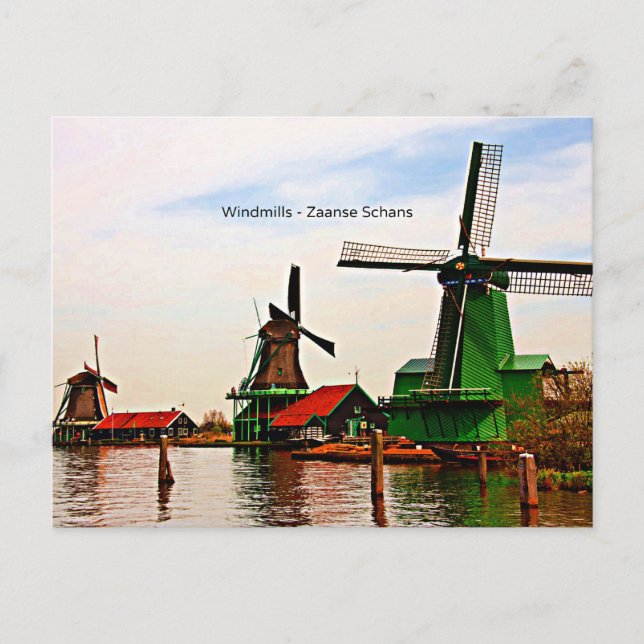 Nederländska Windmills, ZaRenas Schans, Nederlände Vykort (Framsida)