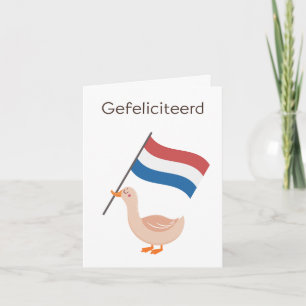 Nederländskt födelsedagskort - Gefeliciteerd Kort