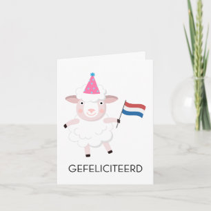 Nederländskt födelsedagskort - Gefeliciteerd Kort