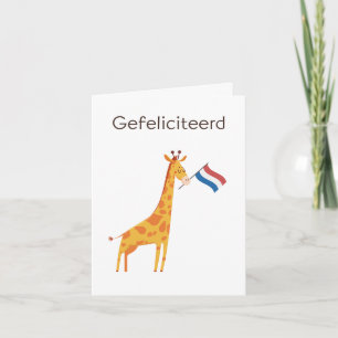 Nederländskt födelsedagskort - Gefeliciteerd Kort