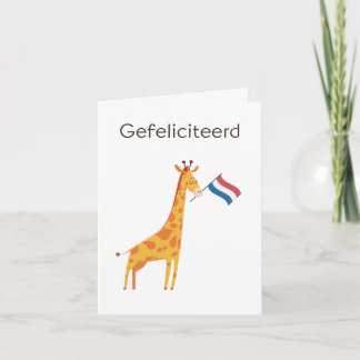 Nederländskt födelsedagskort - Gefeliciteerd Kort