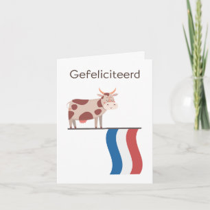 Nederländskt födelsedagskort - Gefeliciteerd Kort