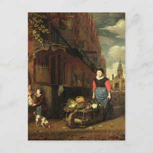 Nederländskt genre Scene, 1668 Vykort