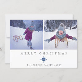 Nederländskt Helgdag-fotokort för Blommigt Julkort