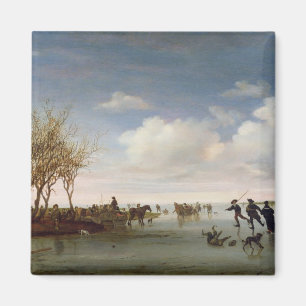 Nederländskt landskap med Skater Magnet