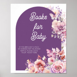 Nedfall i kärlek blommigt baby i blomma Bokar för Poster