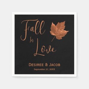 Nedfall i Kärlek Copper Brown Black Rustic Maple L Pappersservett