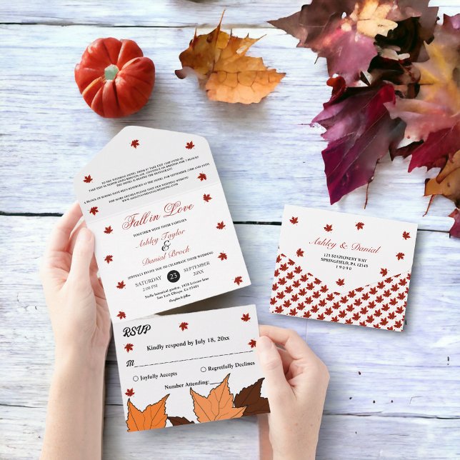 Nedfall i Kärlek Elegant Romantic Löv Fall Wedding (Skapare uppladdad)