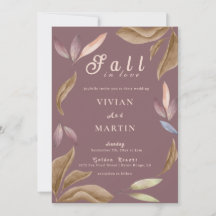 Nedfall i Kärlek, vattenfärgen Löv Bröllop