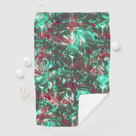 Nedfläckad akvamarin och rött, nedsmutsat med rött