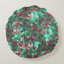 Nedfläckad akvamarin och rött, nedsmutsat med rött