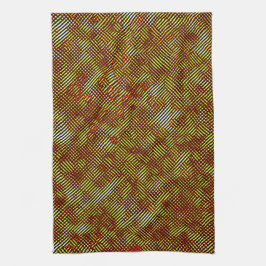 Nedfläckad av orange rand med spetsig kökshandduk