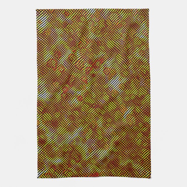 Nedfläckad av orange rand med spetsig kökshandduk (Vertikal)