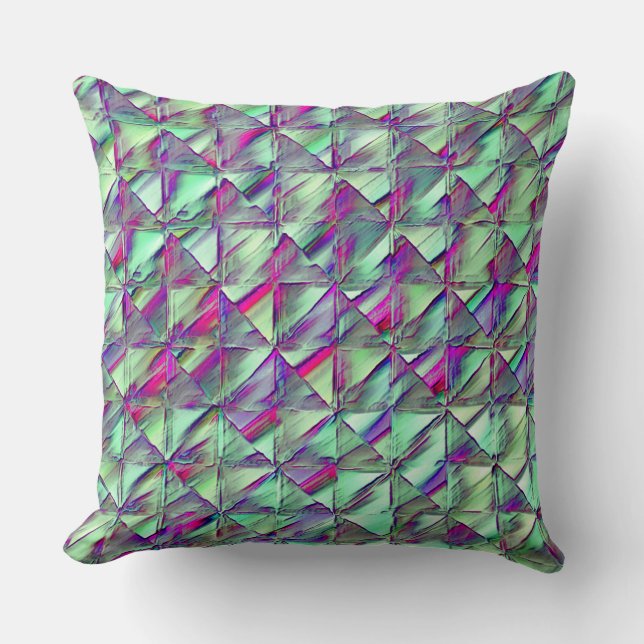 nedfläckad av rosa och trål, kvartsparter, etchade kudde (Framsida)