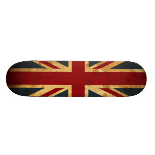 Nedfläckad facklig jackUK-flagga Mini Skateboard Bräda 18,5 Cm