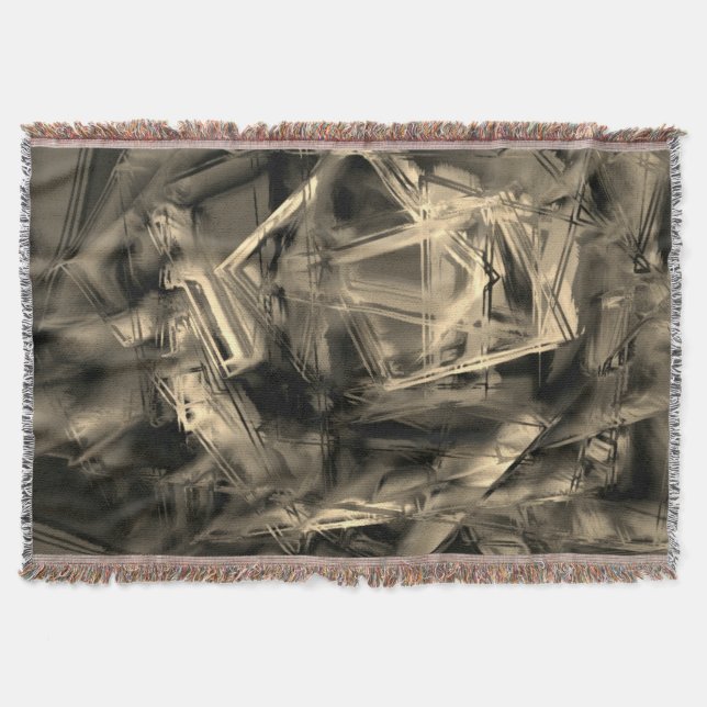 Nedfläckad för korsade beige fyrkanter med penseld filt (Framsidan)