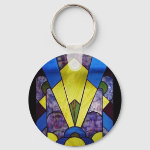 Nedfläckad Glass_Art Deco nyckelring