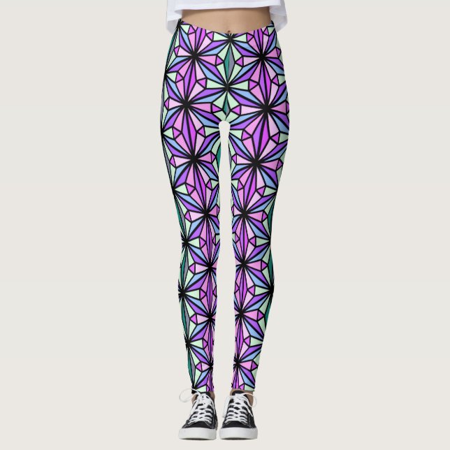 nedfläckad leggings (Framsida)