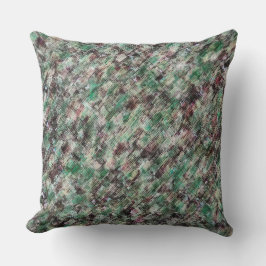 nedfläckad mint och brun struktur med lätt relief kudde