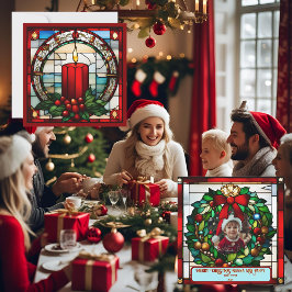 Nedfläckaden Crimson jul Candle Faux