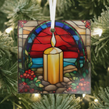 Nedfläckaden Golden jul Candle Faux