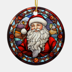 Nedfläckaden Jultomten stil Julgransprydnad Keramik