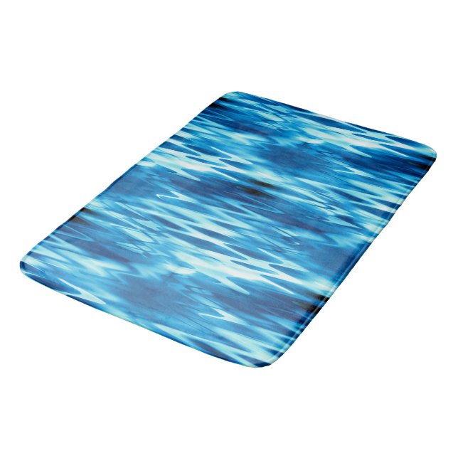 Nedfläckadens övertoningsblåaktiga formande abstra badrumsmatta (Vinklad)