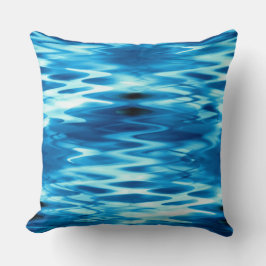 Nedfläckadens övertoningsblåaktiga formande abstra kudde