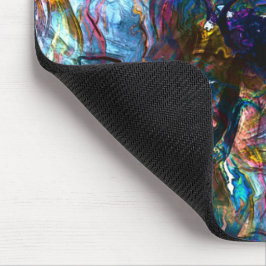 Nedfläckadens "tunga färger" överlappande i blandn musmatta