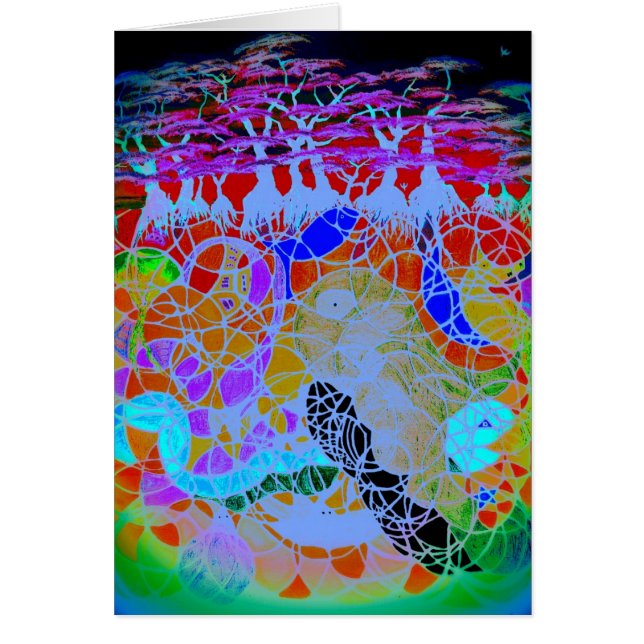 Nedfläckadt havsexponeringsglas hälsningskort (Framsidan)