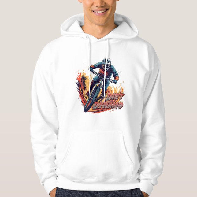 Nedförsbacke Grafik och Text Hoodie (Framsida)