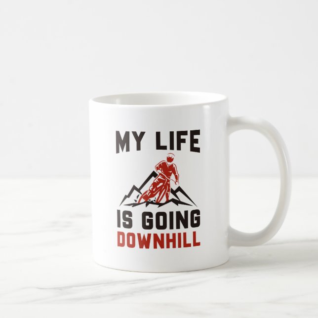 Nedförsbacke Mountainbike Kaffemugg (Höger)