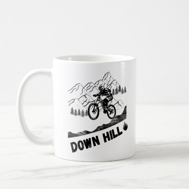 Nedförsbacke Mountainbike Kaffemugg (Vänster)