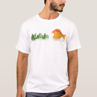 nedgång av den jätte- orange fisken t shirt