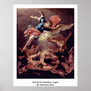 Nedgång av den upproriska änglar av Sebastiano Poster