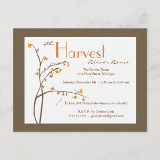 Nedgång- eller hösthändelseinbjudan inbjudningar